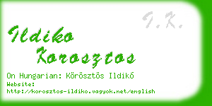 ildiko korosztos business card